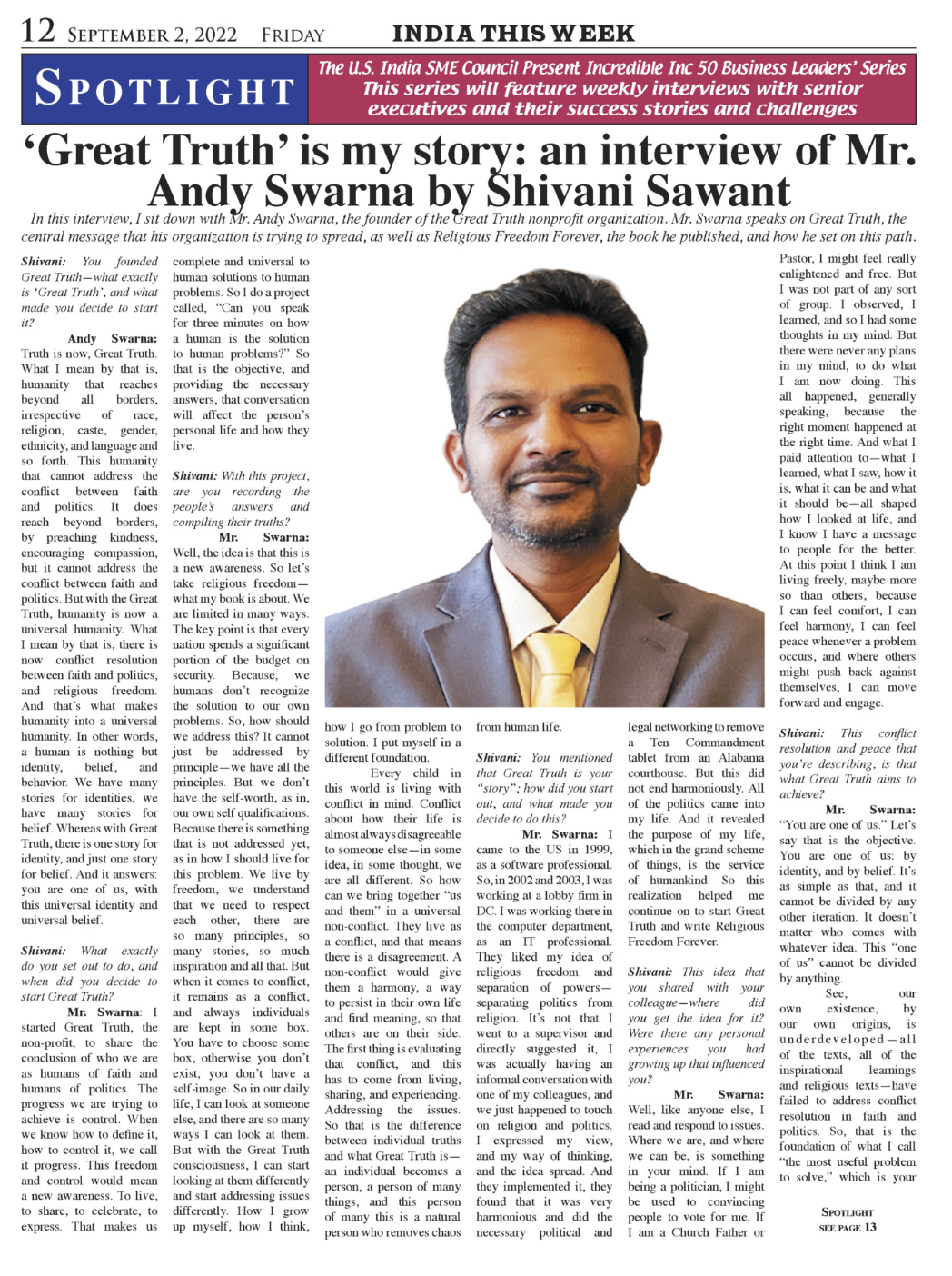 Read more about the article Great Truth Is My Story